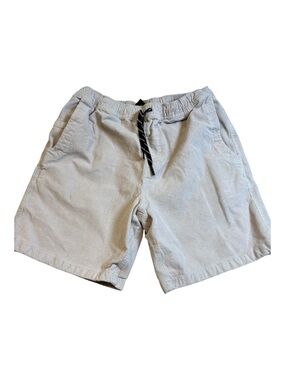 Sun Diego Men's Corduroy Shorts Off-White Cream Elastic Waist Drawstring Size M